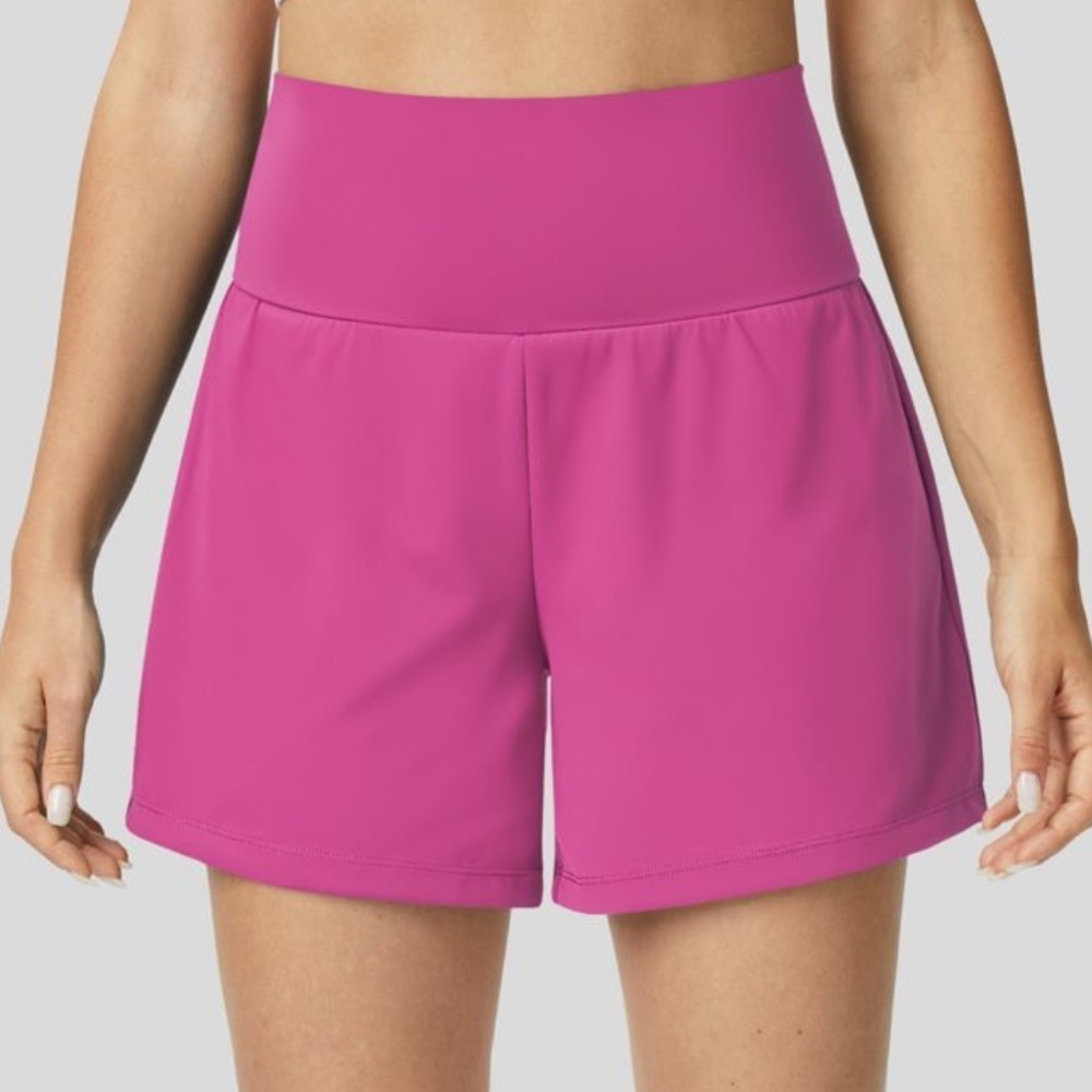 Super High Waisted Back Pocket & Side Hidden Pocket 2-in-1 Yoga Shorts